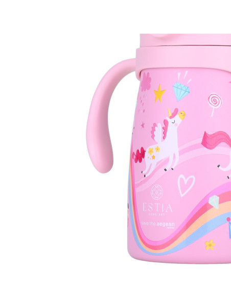 ESTIA Θερμός Bubble Bottle Save The Aegean 300ml Rainbow Dreams