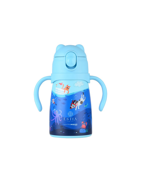 ESTIA Θερμός Bubble Bottle Save The Aegean 300ml Ocean Pley