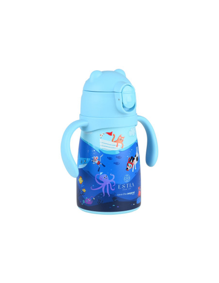 ESTIA Θερμός Bubble Bottle Save The Aegean 300ml Ocean Pley