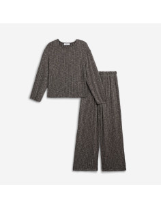 FUNKY FOR BABY Παιδικό Σετ Παντελόνα 2τμχ Γκρι