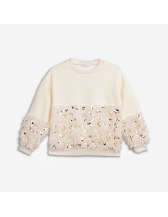FUNKY FOR BABY Παιδική Μπλούζα Φούτερ Εκρού
