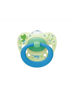 NUK Signature Πιπίλα Σιλικόνης Green Frog 6-18m 1τμχ