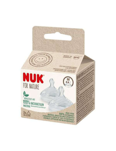 NUK Nature Sense Θηλή Σιλικόνη Medium 2τμχ
