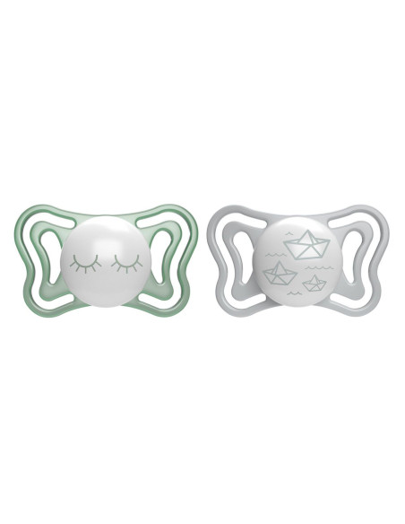 CHICCO Πιπίλα PhysioForma Light Σιλικόνης Νύχτα 16-36m 2τμχ
