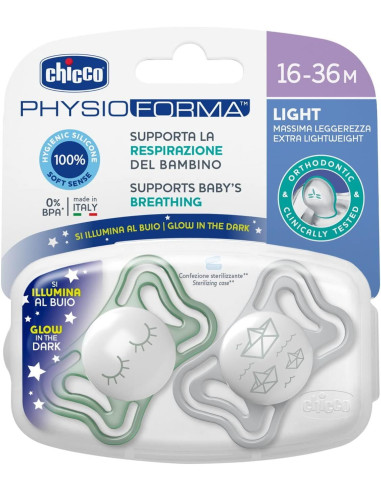 CHICCO Πιπίλα PhysioForma Light Σιλικόνης Νύχτα...