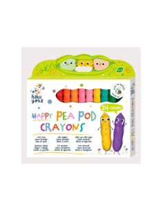 HAKU YOKA Happy Pea Pod Κηρομπογιές 24 τμχ
