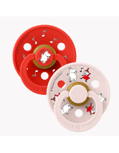 BIBS Πιπίλα Round Moomin Colour 2pack Dancing - Candy...