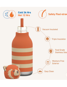 Asobu Παιδικό Παγούρι Θερμός Brown Bear 460ml 2