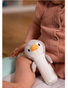 BABY TO LOVE Βελούδινη Κουδουνίστρα Squaker Ocean 2