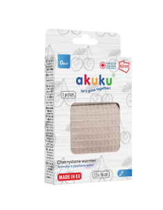 AKUKU θερμοφόρα Με Κουκούτσια Απο Κεράσι 13x16cm Μπεζ