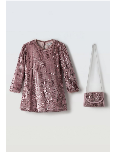 EBITA FASHION Παιδικό Φόρεμα 2τμχ Ροζ