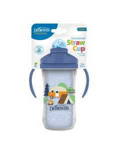 Dr Browns Κύπελλο Θερμός με Καλαμάκι 300 ml. Μπλε 12Μ+ Camp
