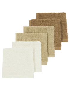MEYCO Σετ Λαβέτες 6τμχ Offwhite-Sand-Toffee  30cm x 30cm