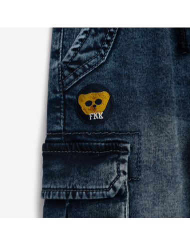 FUNKY FOR BABY Παιδικό Παντελόνι Cargo Τζιν Μπλε