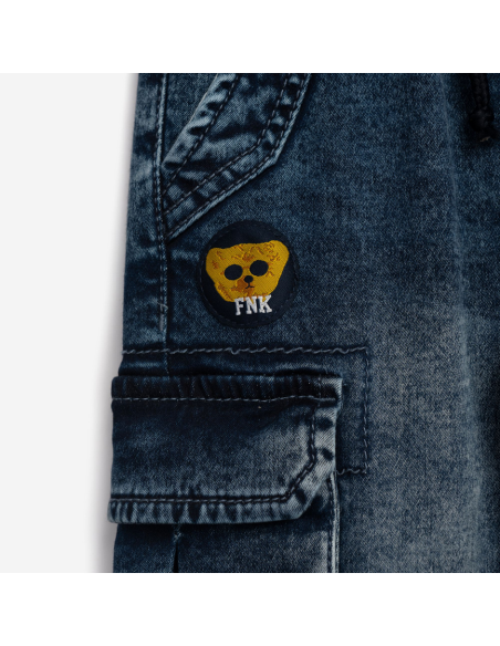 FUNKY FOR BABY Παιδικό Παντελόνι Cargo Τζιν Μπλε