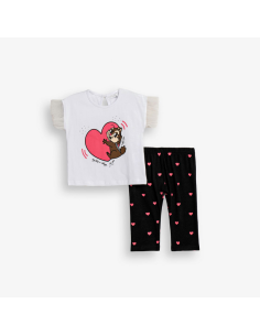 FUNKY FOR BABY Παιδικό Σετ Κολάν Κάπρι 2τμχ Λευκό