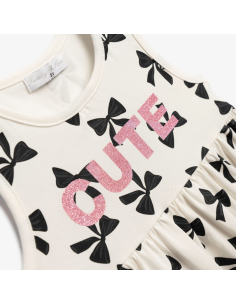 FUNKY FOR BABY Παιδικό Αμάνικο Φόρεμα Εκρού 2