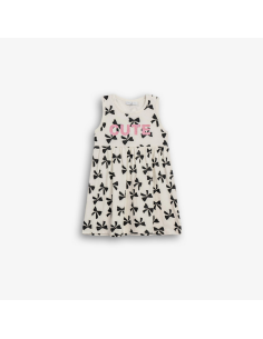 FUNKY FOR BABY Παιδικό Αμάνικο Φόρεμα Εκρού