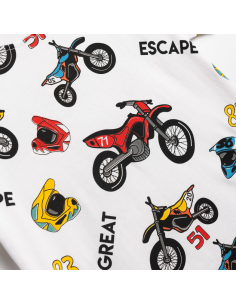 FUNKY FOR BABY Παιδικό Σετ Βερμούδα 2τμχ Λευκό 2