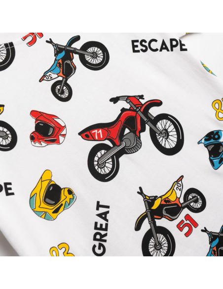 FUNKY FOR BABY Παιδικό Σετ Βερμούδα 2τμχ Λευκό