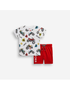 FUNKY FOR BABY Παιδικό Σετ Βερμούδα 2τμχ Λευκό