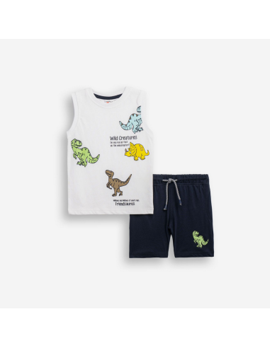 FUNKY FOR BABY Παιδικό Σετ Βερμούδα 2τμχ Λευκό