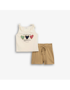 FUNKY FOR BABY Παιδικό Σετ Σορτς 2τμχ Μπεζ