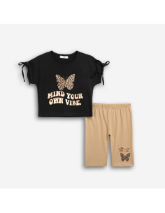 FUNKY FOR BABY Παιδικό Σετ Κολάν Ποδηλατικό 2τμχ Μαύρο