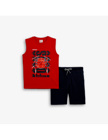 FUNKY FOR BABY Παιδικό Σετ Βερμούδα 2τμχ Κόκκινο