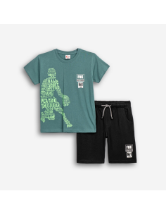 FUNKY FOR BABY Παιδικό Σετ Βερμούδα 2τμχ Πράσινο