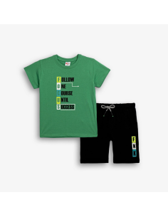 FUNKY FOR BABY Παιδικό Σετ Βερμούδα 2τμχ Πράσινο