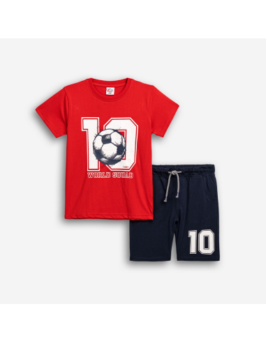 FUNKY FOR BABY Παιδικό Σετ Βερμούδα 2τμχ Κόκκινο