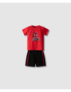 NEK KIDSWEAR Παιδικό Σετ Βερμούδα 2τμχ Κόκκινο
