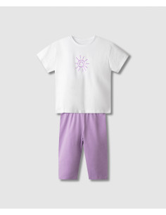 NEK KIDSWEAR Παιδικό Σετ Κολάν Κάπρι 2τμχ Λευκό
