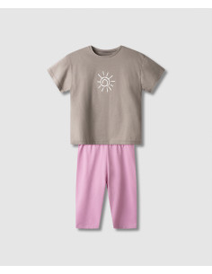 NEK KIDSWEAR Παιδικό Σετ Κολάν Κάπρι 2τμχ Μπεζ