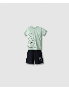 NEK KIDSWEAR Παιδικό Σετ Βερμούδα 2τμχ Βεραμάν