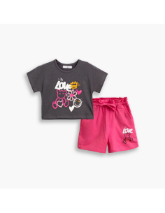 FUNKY FOR BABY Παιδικό Σετ Σορτς 2τμχ Ανθρακί