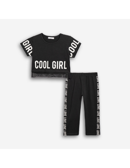 FUNKY FOR BABY Παιδικό Σετ Κολάν Κάπρι 2τμχ Μαύρο
