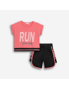 FUNKY FOR BABY Παιδικό Σετ Σορτς 2τμχ Σομόν