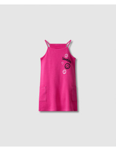 NEK KIDSWEAR Παιδικό Αμάνικο Φόρεμα Φούξια