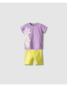 NEK KIDSWEAR Παιδικό Σετ Κολάν Ποδηλατικό 2τμχ Λιλά