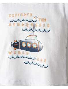 NEK KIDSWEAR Βρεφικό Σετ Βερμούδα 2τμχ Λευκό 2