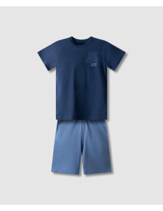 NEK KIDSWEAR Παιδικό Σετ Βερμούδα 2τμχ Μπλε