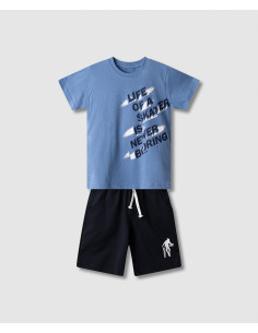NEK KIDSWEAR Παιδικό Σετ Βερμούδα 2τμχ Ραφ