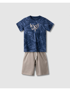 NEK KIDSWEAR Παιδικό Σετ Βερμούδα 2τμχ Μπλε