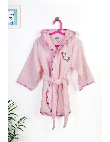 DIM Παιδικό Μπουρνούζι Με Κέντημα Unicorn 187 Pink