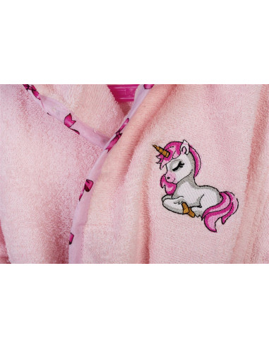 DIM Παιδικό Μπουρνούζι Με Κέντημα Unicorn 187 Pink