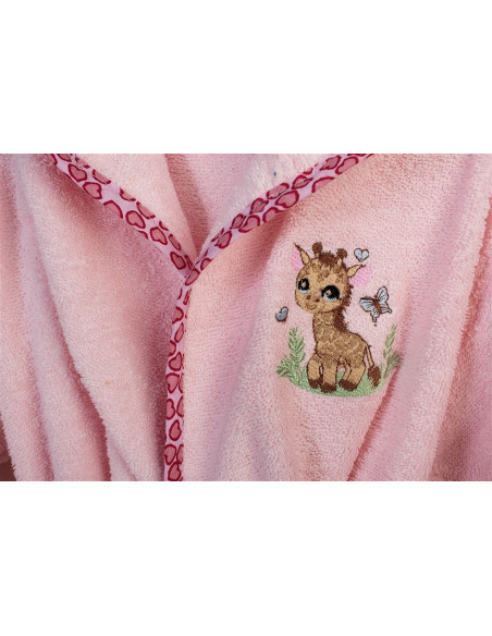 DIM Παιδικό Μπουρνούζι Με Κέντημα Giraffe Pink