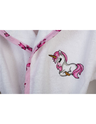 DIM Παιδικό Μπουρνούζι Με Κέντημα Unicorn White