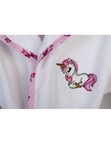 DIM Παιδικό Μπουρνούζι Με Κέντημα Unicorn White